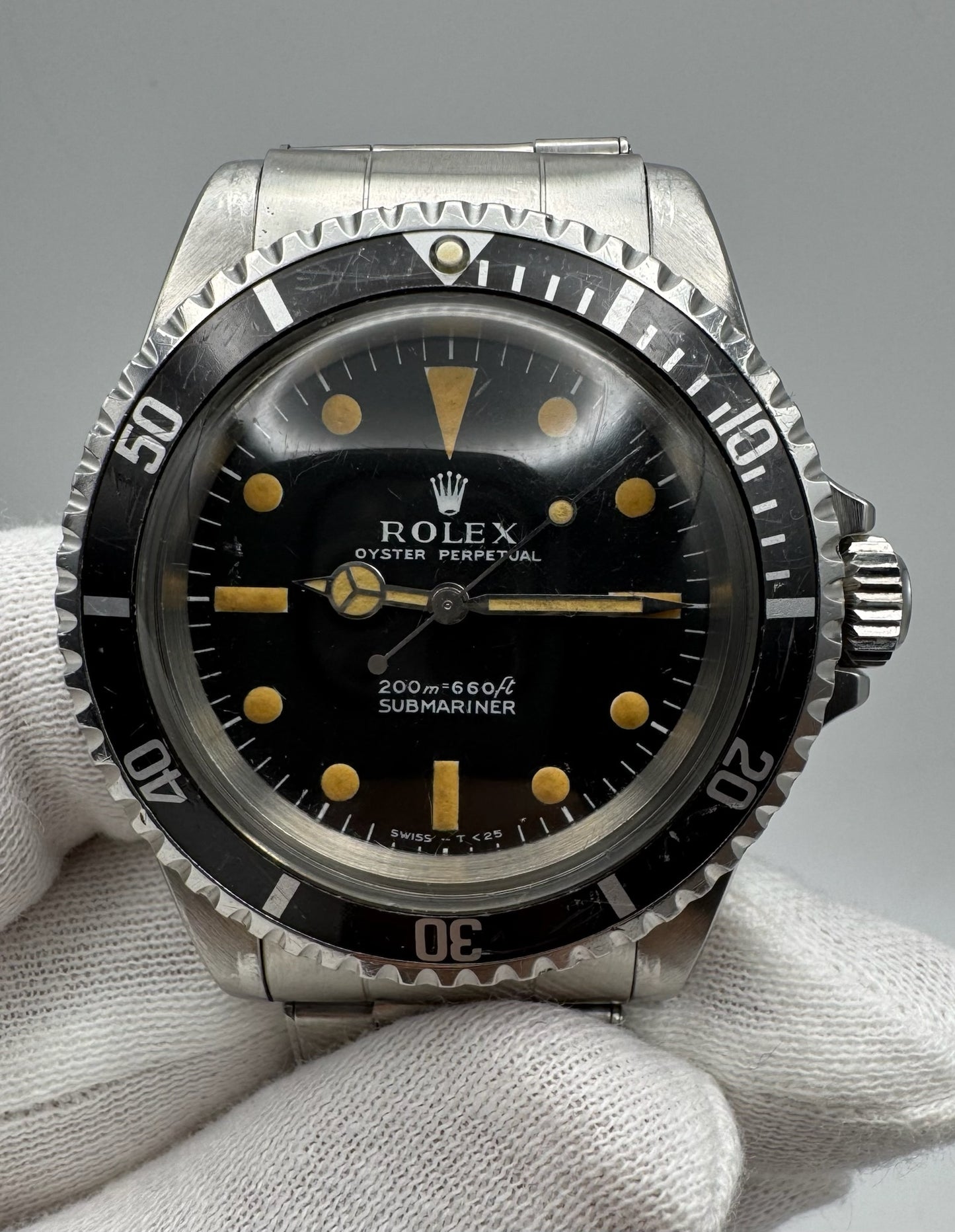 Rolex Submariner No Date 5513 “Meters First” Zinc Sulfide Pumpkin Patina Riveted Bracelet Long 5 Insert 1967 (Full-Set)