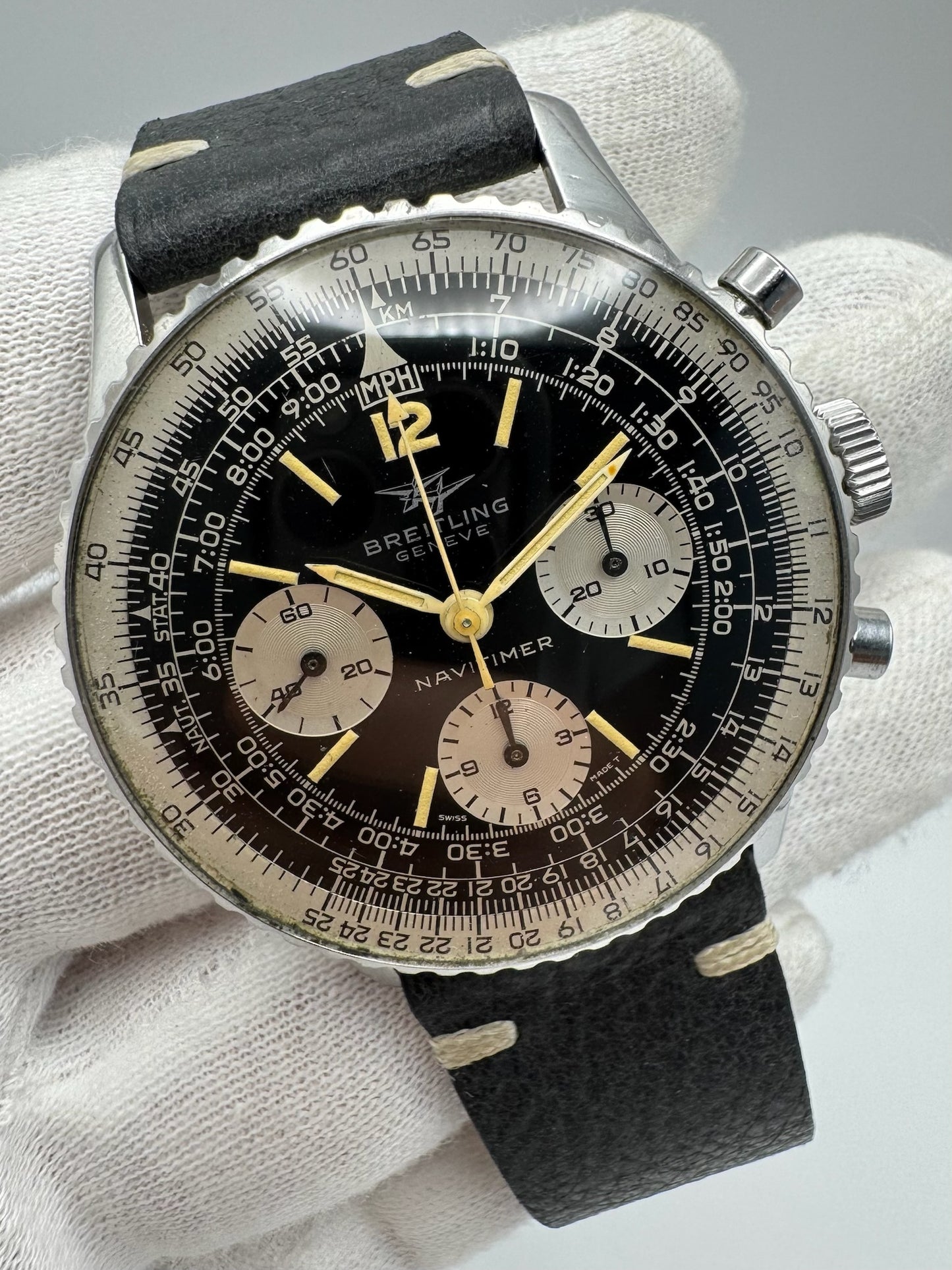 Breitling Navitimer Vintage 806 Steel Twin Jet Stunning Patina (Serviced)