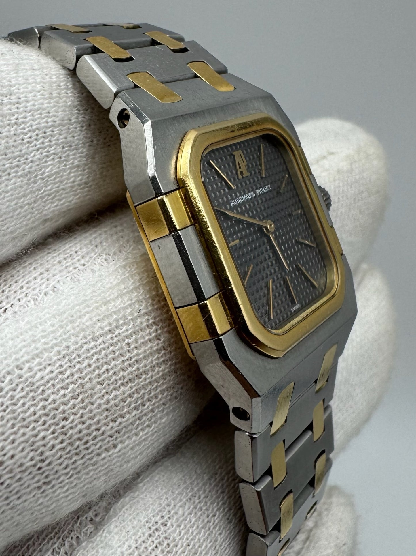 Audemars Piguet Royal Oak Lady Rectangular Lady Quartz 2 Tone Grey Dial Original Owner (Unpolished)