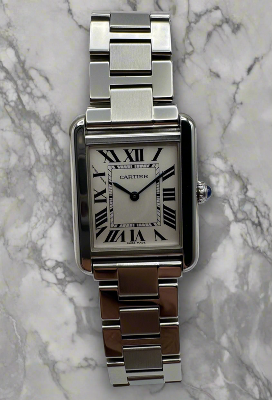 Cartier Tank Solo Full Steel Silver Dial (Mint)