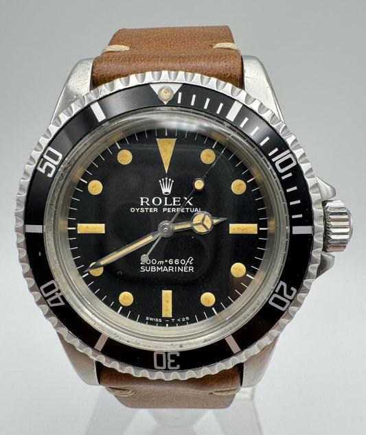 Rolex Submariner No Date 5513 Steel “Meters First” Zinc Sulfide Yellow Patina 1965