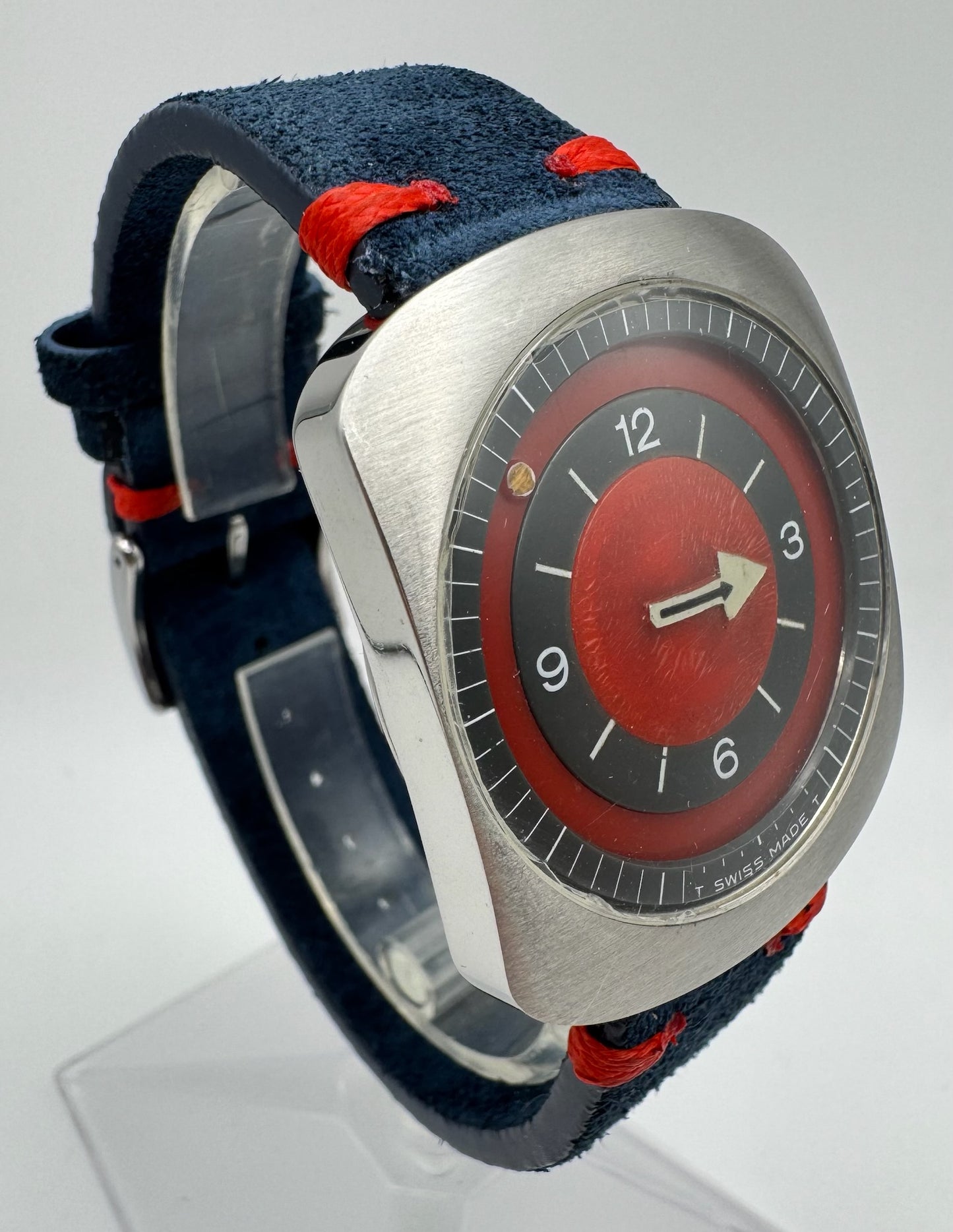 Longines Comet Steel Manual Winding Red Dial (Serviced)