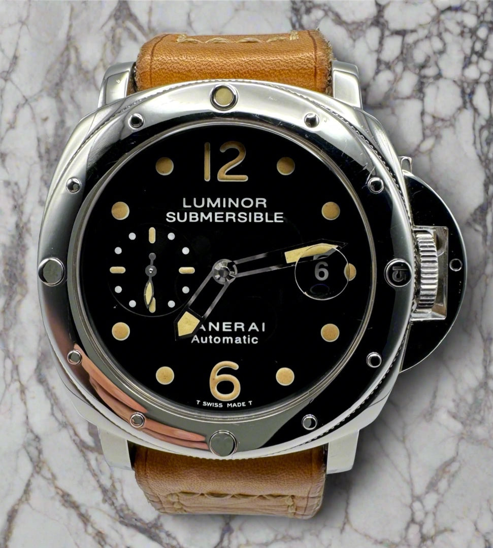 Panerai Luminor Submersible PAM24 aka Pica Sub T-Dial Heavy Patina 2000 (Full-Set)