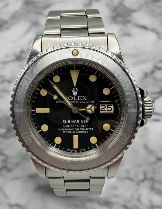 Rolex Submariner Date 1680 Full Steel MK1 Ghost Bezel 1977
