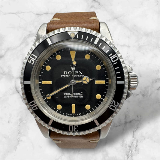 Rolex Submariner No Date 5513 Steel “Meters First” Zinc Sulfide Yellow Patina 1965