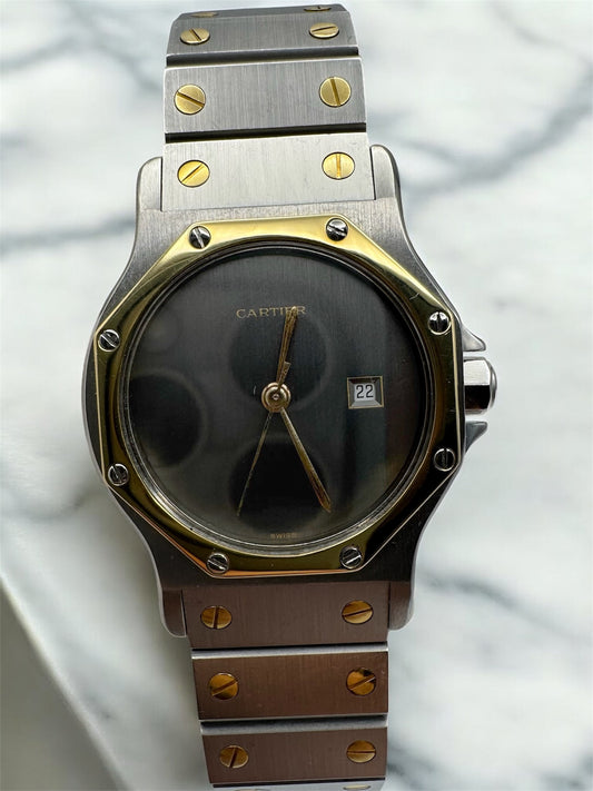 Cartier Santos Octagon 30 Steel/Yellow Gold Ghost Dial Automatic (Serviced)