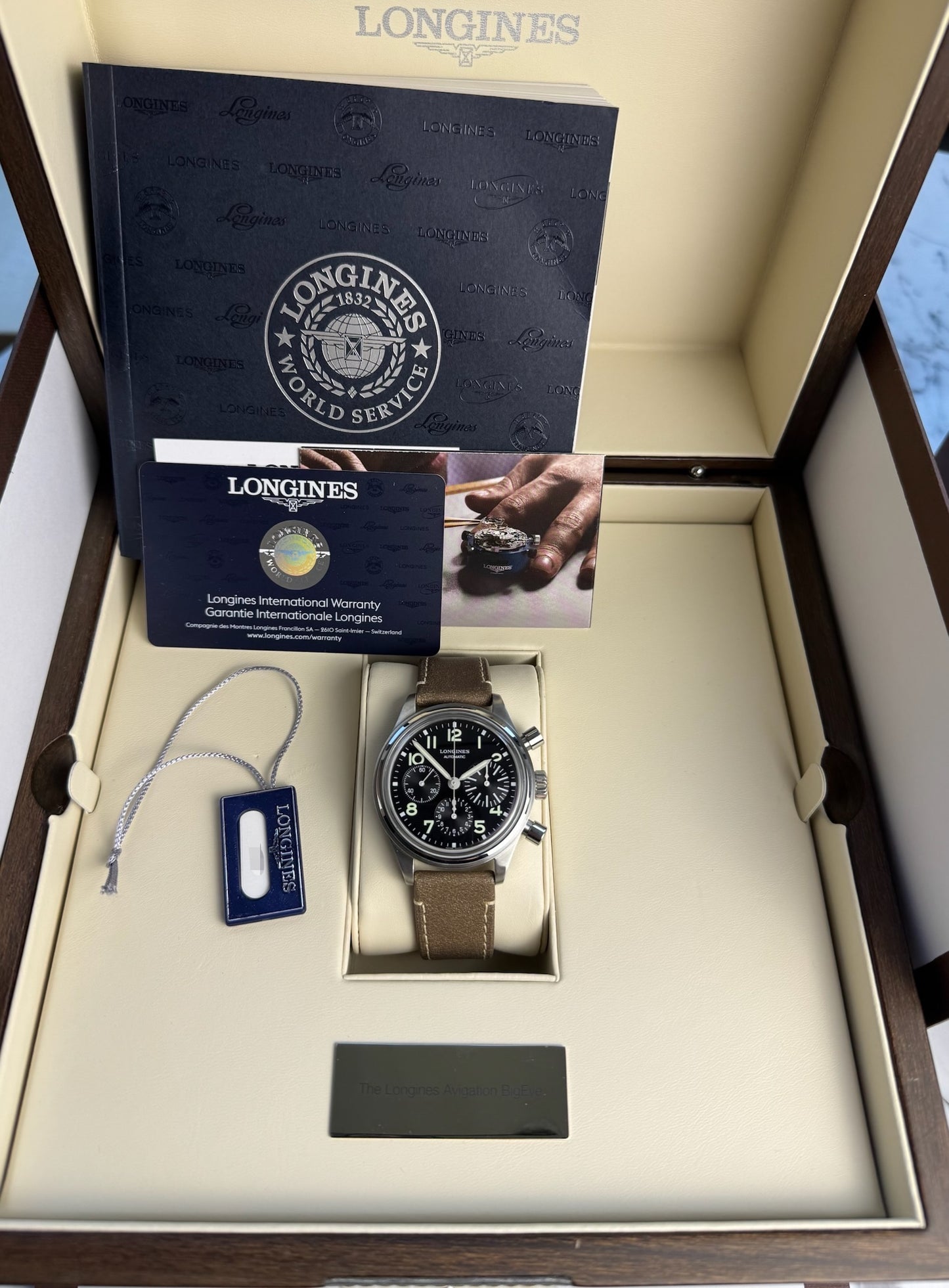 Longines Avigation Big Eye Chronograph Steel Automatic 2022 (Full-Set/Unpolished)