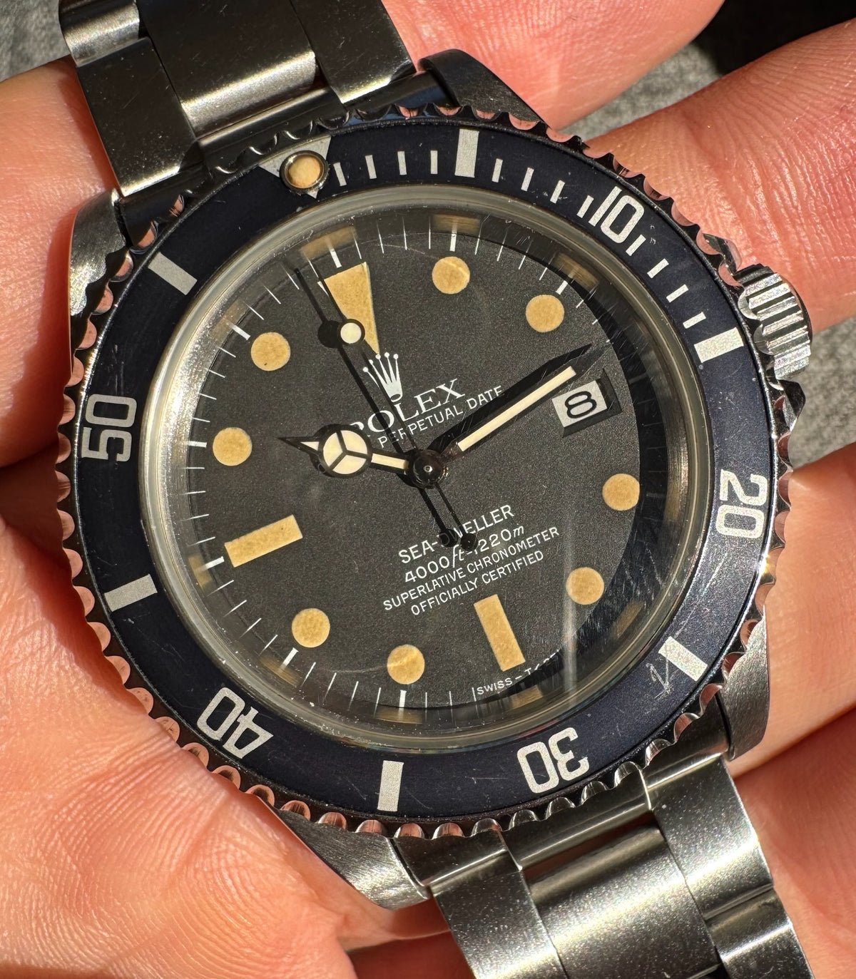 Rolex Sea-Dweller 16660 Matte Tropical Dial Pumpkin Patina 1983 (Full-Set/Serviced)