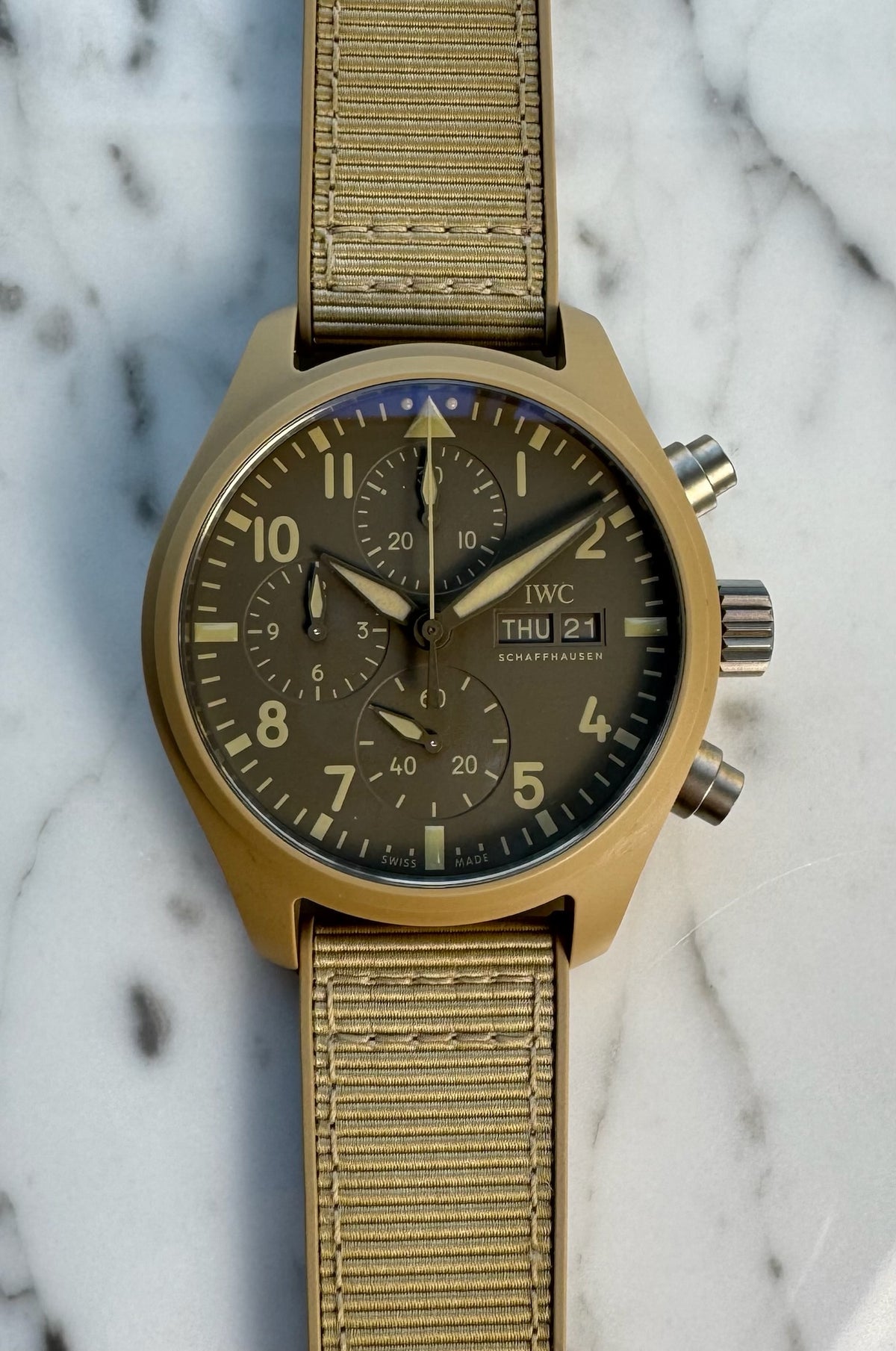 IWC Pilot Chronograph Top Gun 41 Mojave Desert 2024 (Full-Set/Mint)