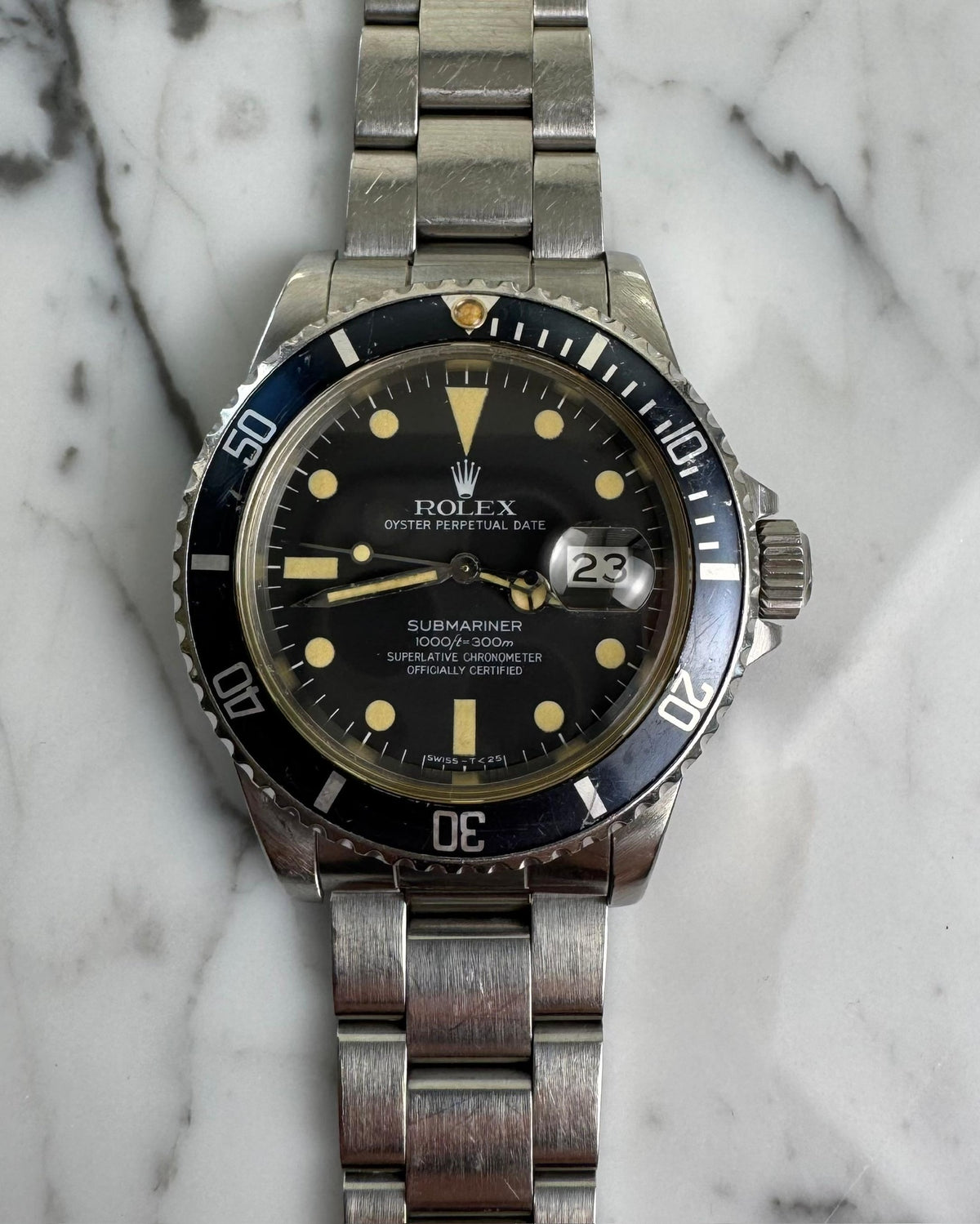 Rolex Submariner Date 16800 Matte Dial Heavy Patina 1982 (Full-Set/Unpolished/Serviced)
