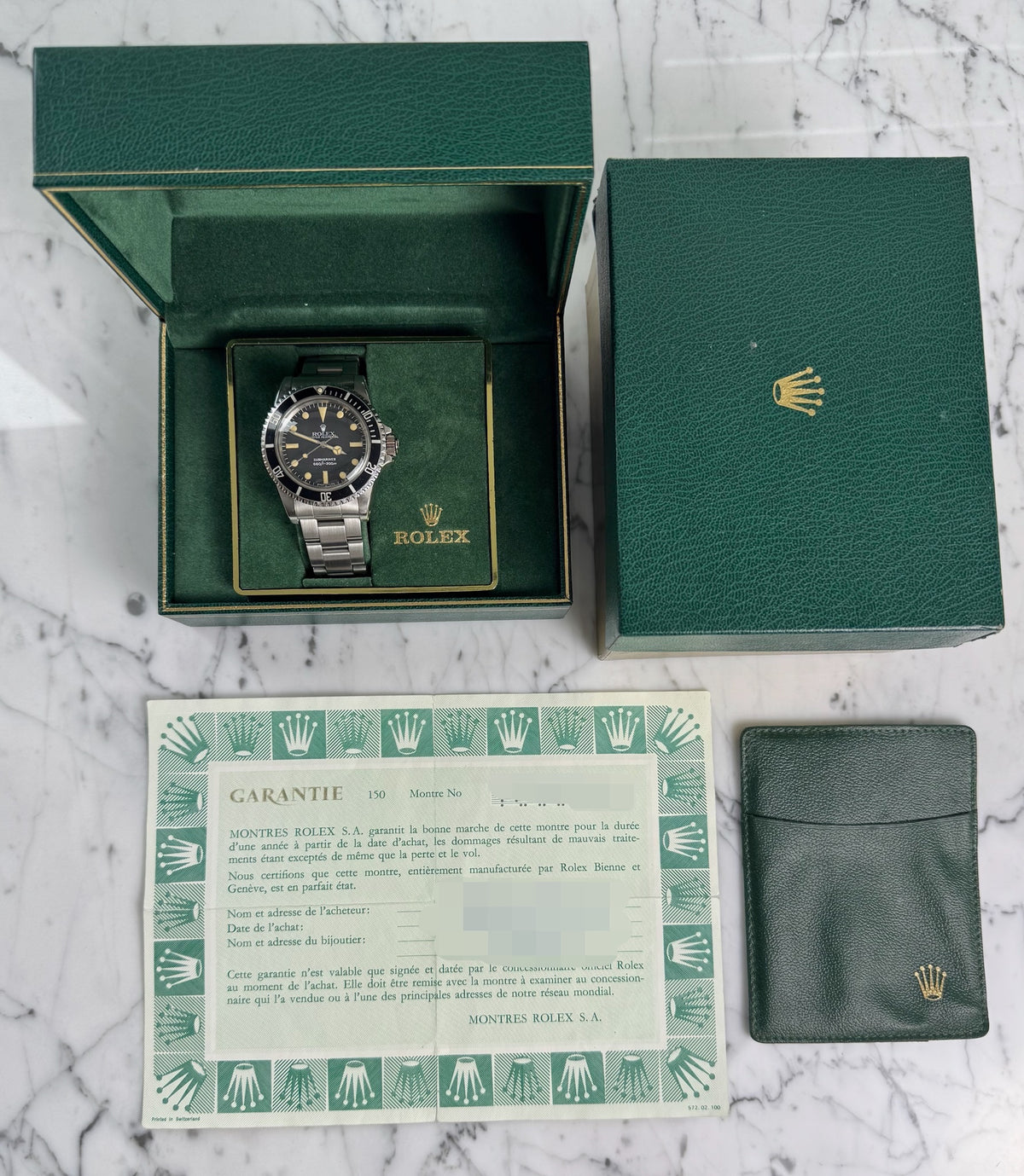 Rolex Submariner (No Date) 5513 Maxi Dial Yellow Patina 1982 (Full-Set/Unpolished/Serviced)