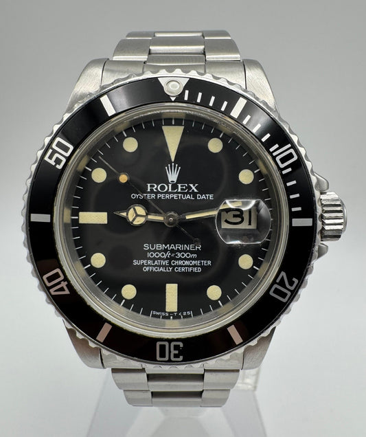 Rolex Submariner Date 16800 Black Matte Dial 1980 (Serviced)