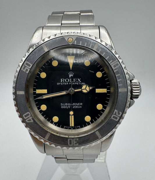 Rolex Submariner No Date 5513 Maxi Dial Yellow Patina Ghost Bezel 1966 (Serviced)