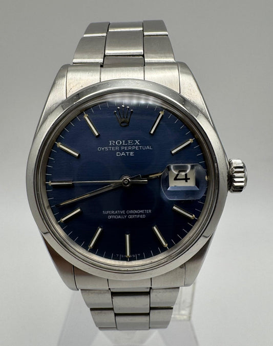 Rolex Oyster Perpetual Date Blue Dial 1967 (Serviced)