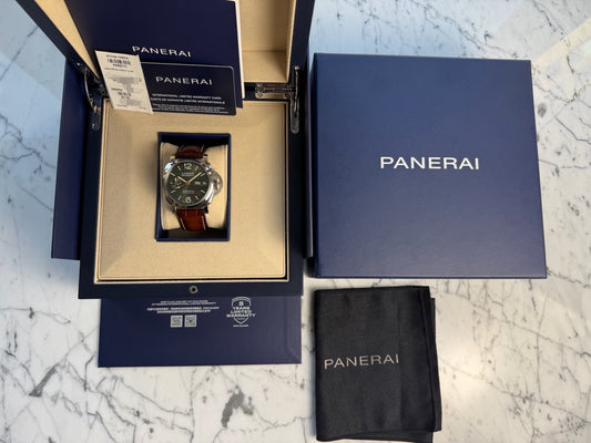 Panerai Luminor Perpetual Calendar PAM715 Platinumtech Green Dial 2024 (Full-Set/Unpolished)