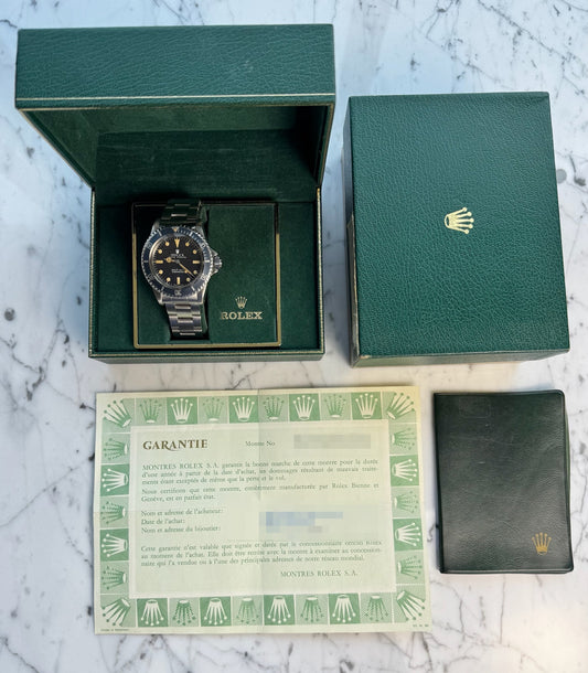Rolex Submariner (No Date) 5513 Maxi Dial Pumpkin Patina Faded Insert 1979 (Full-Set/Serviced)