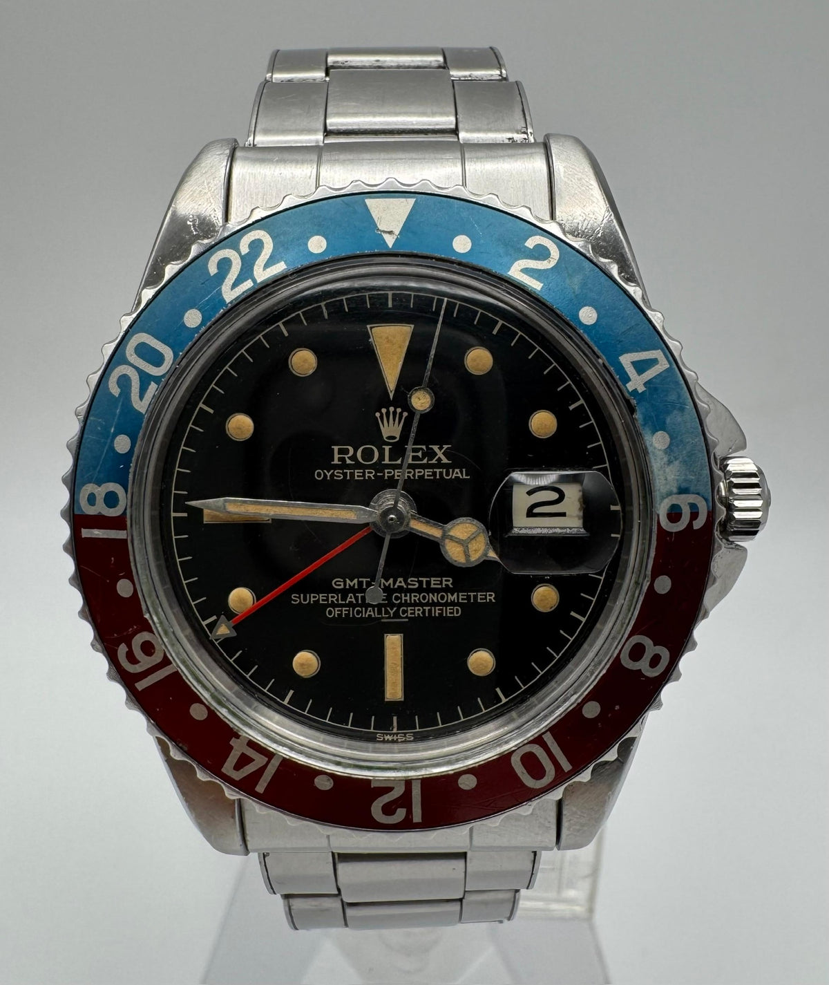 Rolex GMT-Master 1675 PCG Chapter Ring Underline Pepsi Gilt Dial 1960 (Full-Set)