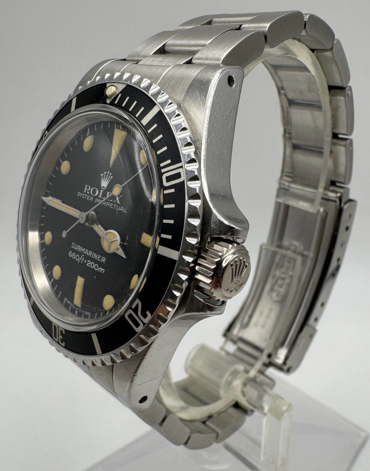 Rolex Submariner (No Date) 5513 Maxi Dial Yellow Patina 1982 (Full-Set/Unpolished/Serviced)