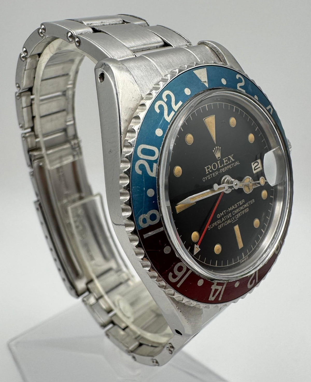 Rolex GMT-Master 1675 PCG Chapter Ring Underline Pepsi Gilt Dial 1960 (Full-Set)