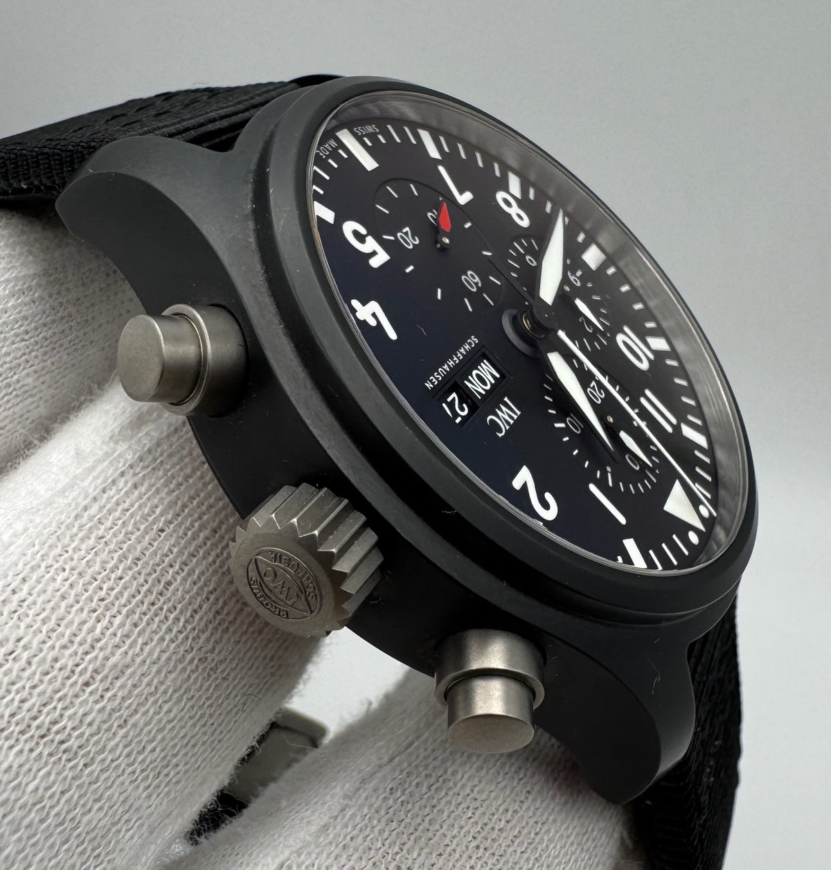 IWC Pilot Chronograph Top Gun IW389101 Black Dial Ceramic 44mm (Full-Set)