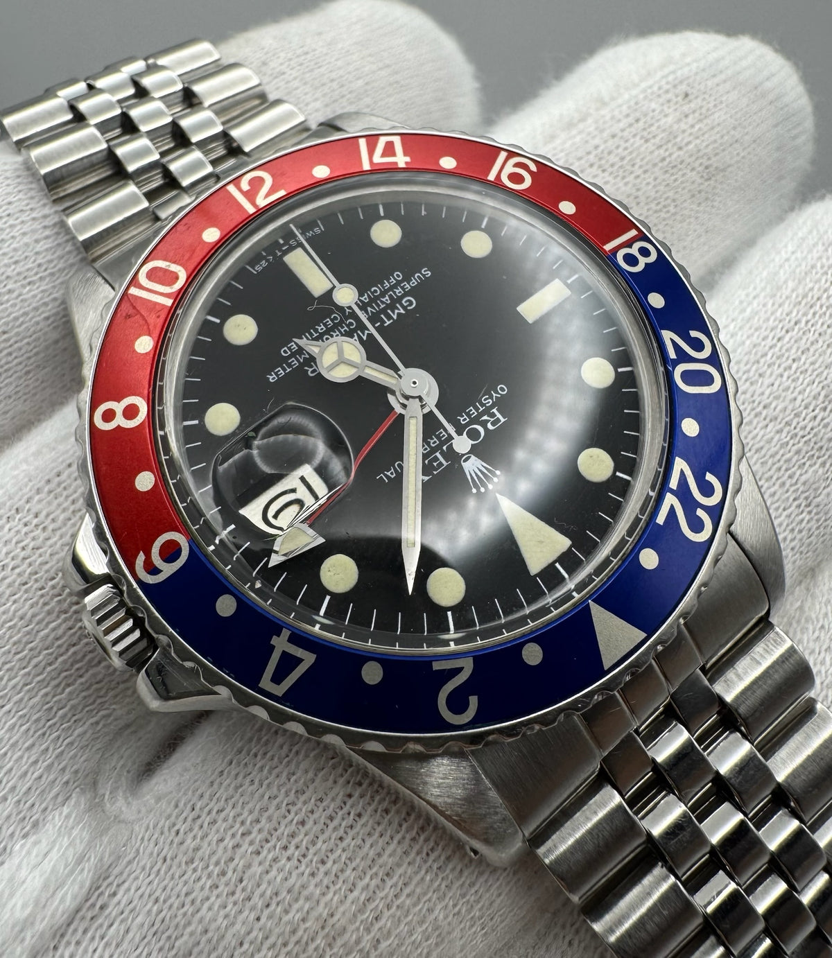 Rolex GMT-Master 1675 MK4 Pepsi Jubilee Vintage 1978 (Serviced)