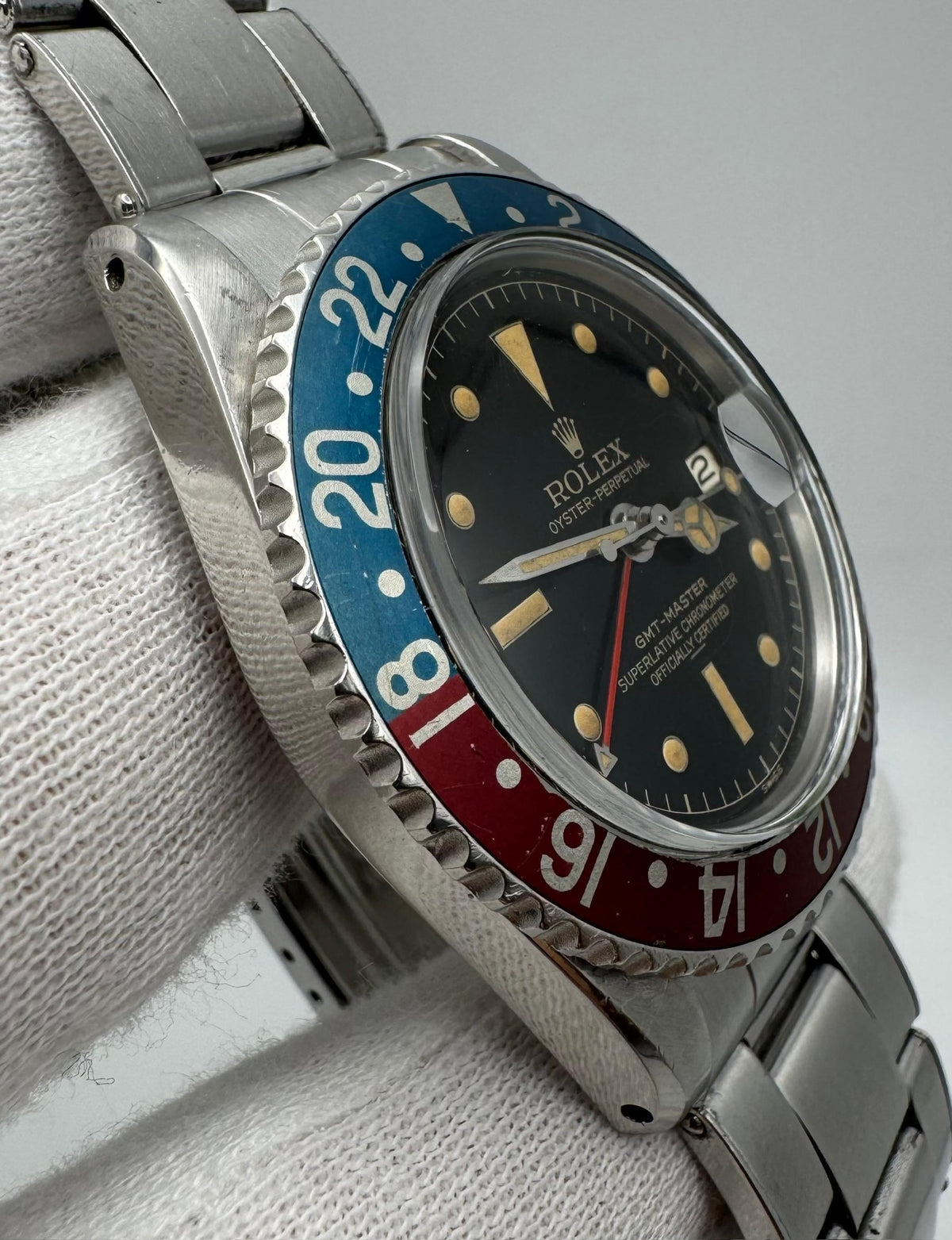 Rolex GMT-Master 1675 PCG Chapter Ring Underline Pepsi Gilt Dial 1960 (Full-Set)