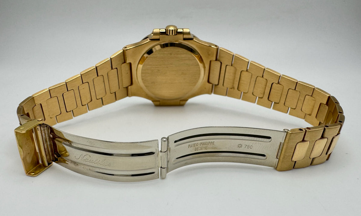 Patek Philippe Nautilus 3800J 18K Yellow Gold Blue Sigma Dial 1984