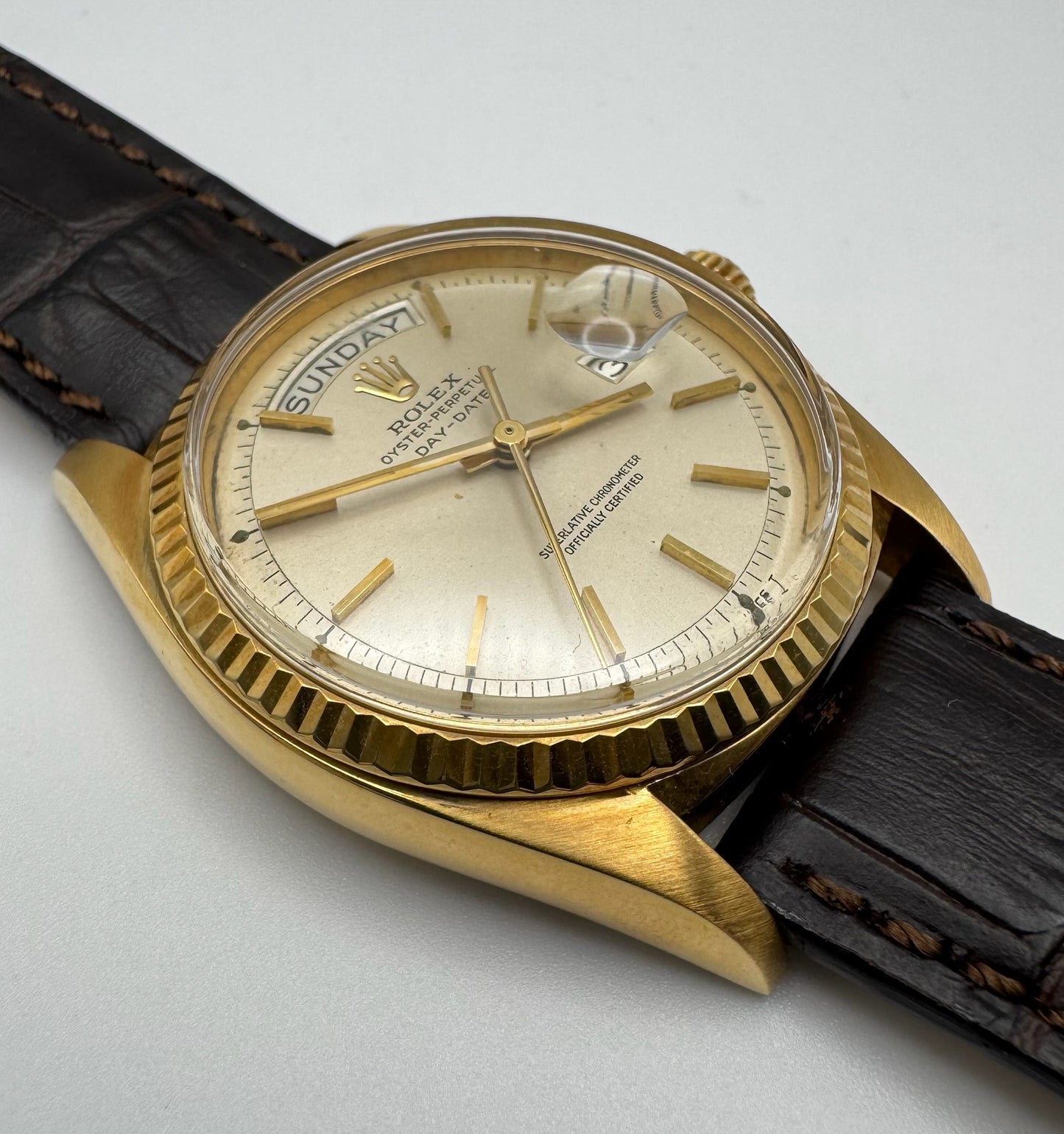 Rolex Day-Date 36 18K Yellow Gold Head Silver Dial 1974 (Serviced)