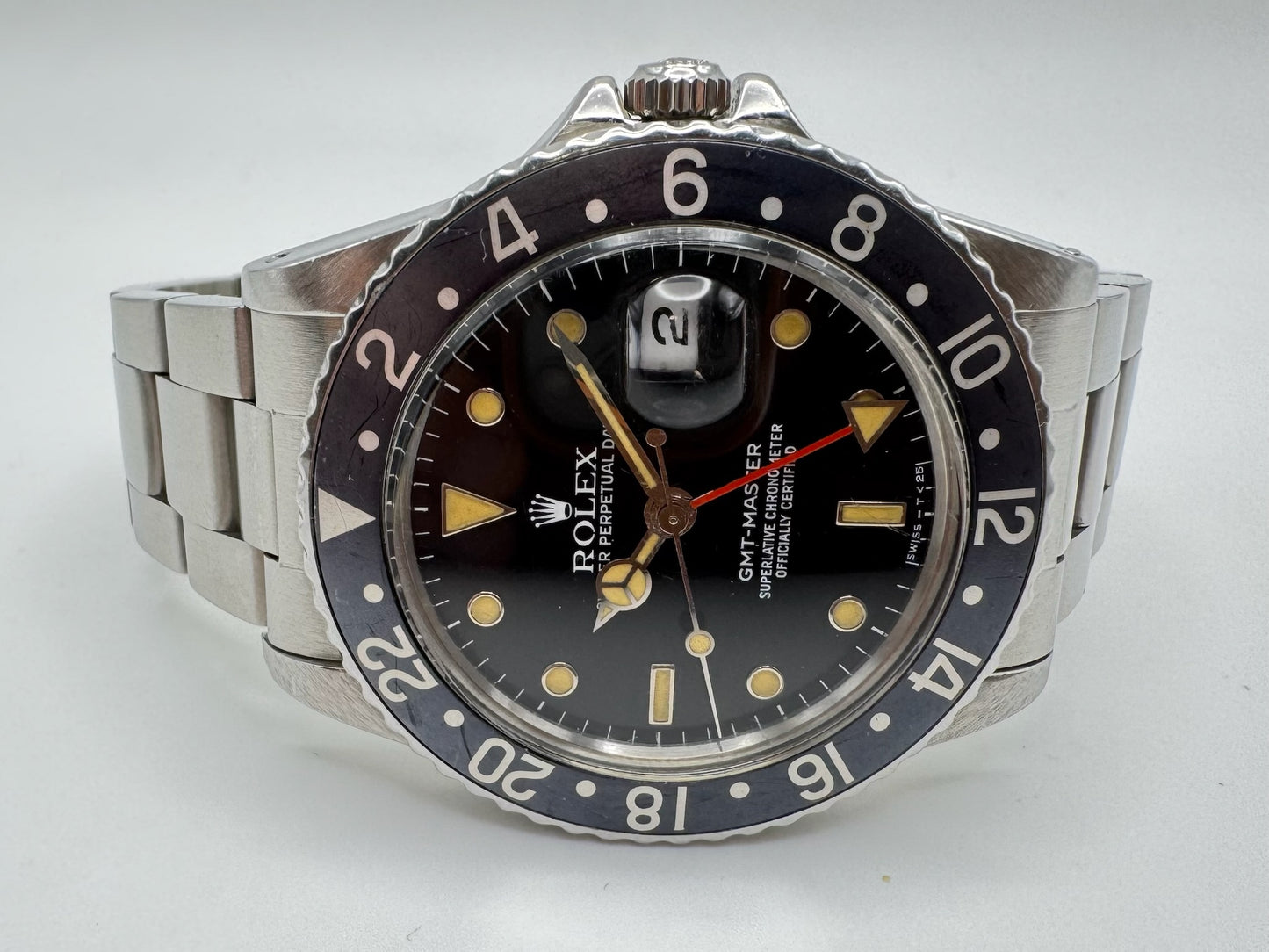 Rolex GMT-Master 16750 Oyster Faded Black Insert Stunning Patina (Full-Set)