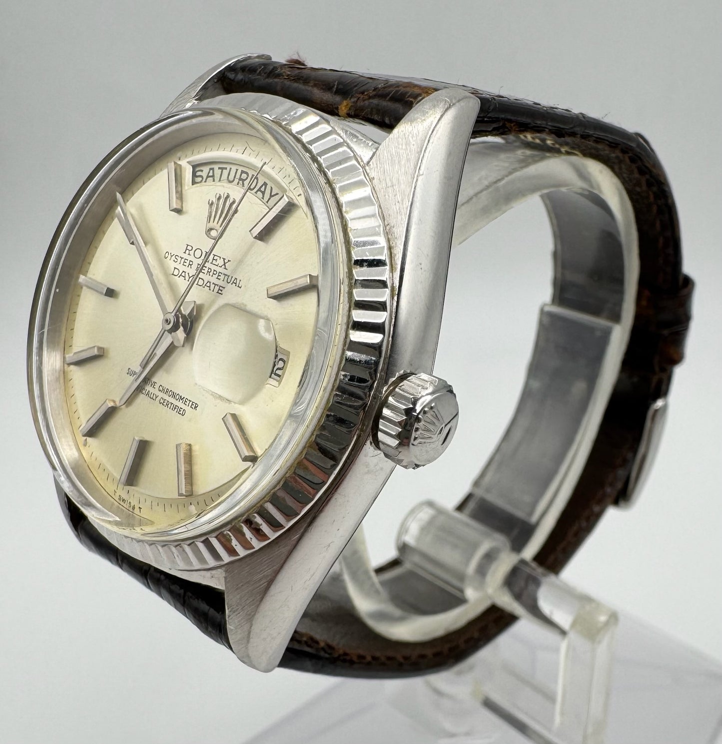 Rolex Day-Date 36 White Gold Silver Dial