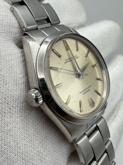 Rolex Oyster Perpetual 34 Full Steel Riveted Bracelet Silver Dial 1966 (Serviced)