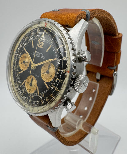 Breitling Navitimer 806 AOPA Chronograph Steel Heavy Patina Gilt Dial (Unpolished/Serviced)