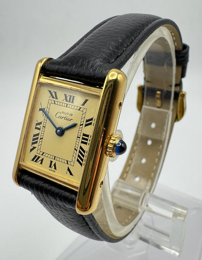 Cartier Tank Vermeil Manual Winding Lemon Dial (Mint)