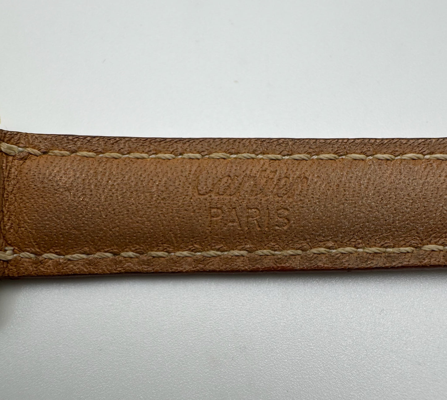 Cartier Tank Vermeil Gold Plated Quartz Champagne Dial 1990