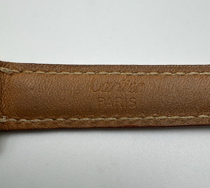 Cartier Tank Vermeil Gold Plated Quartz Champagne Dial 1990