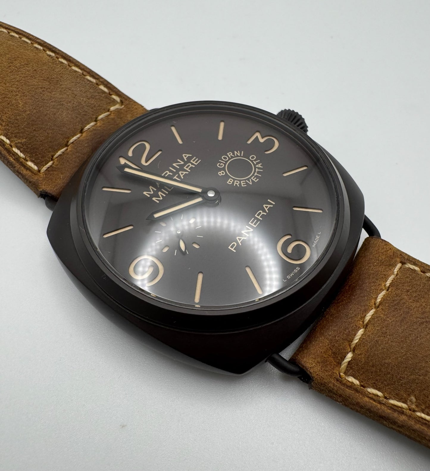 Panerai Radiomir Marina Militare 47 PAM339 Brown Composite Case 8 Days Brown Dial Ltd Edition 1500pcs