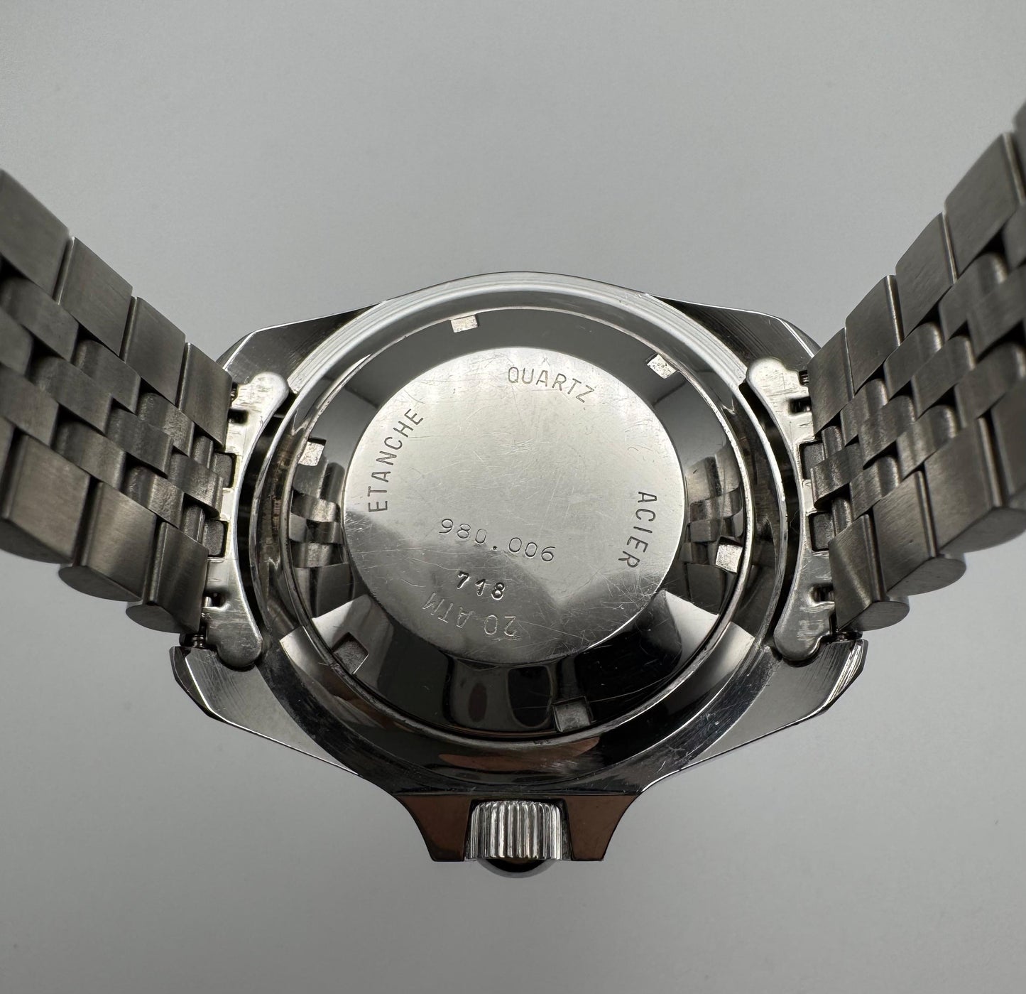 Heuer Professional Vintage Diver Full Steel Quartz Black Dial (Unpolished)