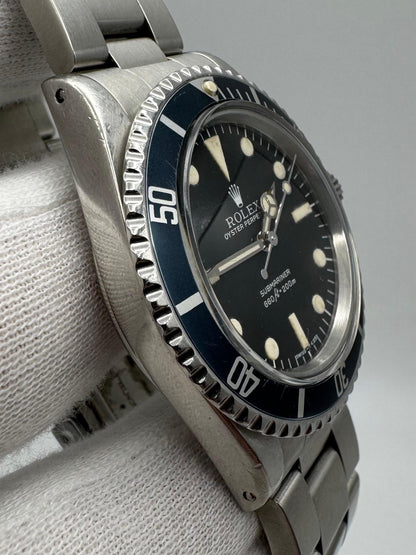 Rolex Submariner No Date 5513 MK3 Maxi/Lollipop Dial Blue Insert 1981 (Full-Set)