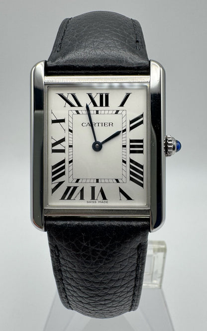 Cartier Tank Solo Steel Large Size Quartz Silver Dial 2020 (Full-Set/Mint)