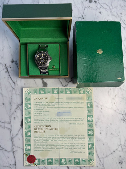 Rolex Sea-Dweller 1665 “Great White” Full Steel Yellow Patina 1979 (Full-Set/Serviced)