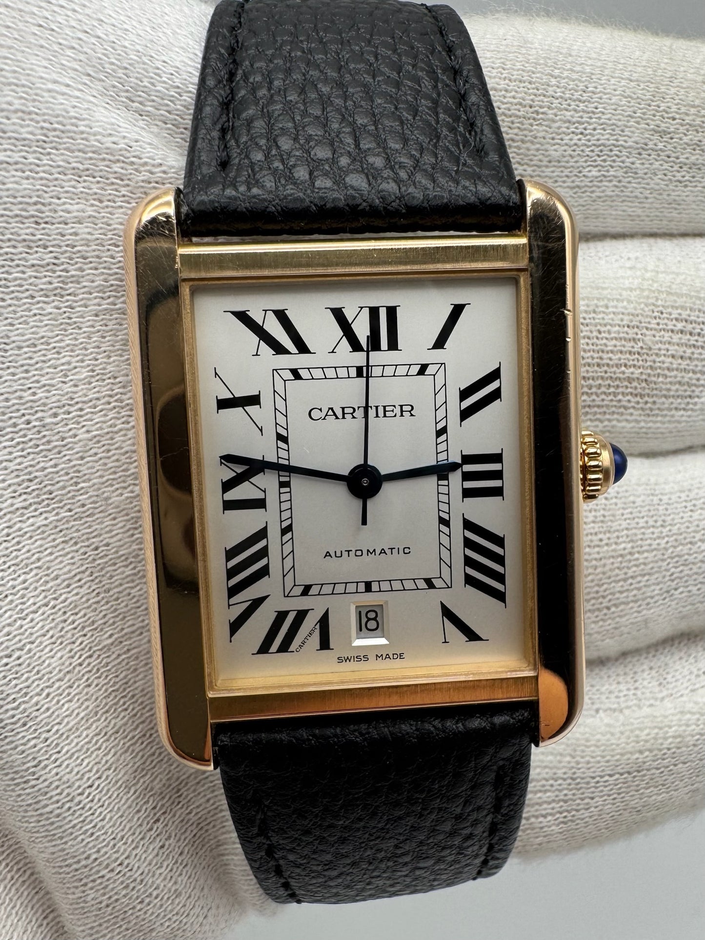 Cartier Tank Solo XL Rose Gold/Steel Automatic Original Owner (Box/Unpolished)