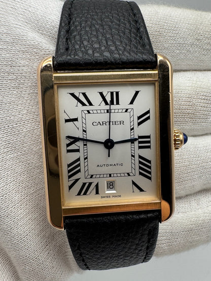 Cartier Tank Solo XL Rose Gold/Steel Automatic Original Owner (Box/Unpolished)