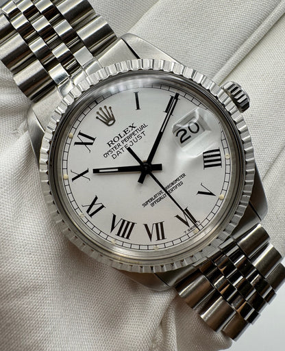 Rolex Datejust 36 Full Steel Jubilee with White Buckley Dial 1982