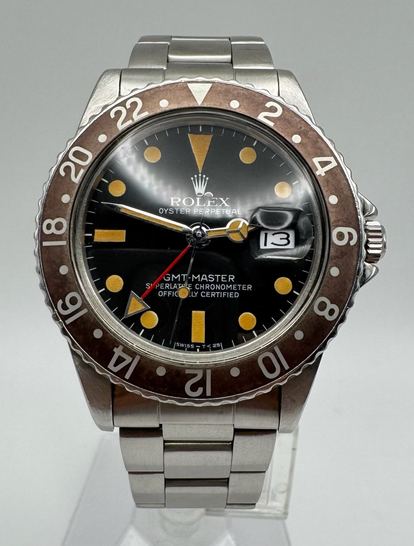 Rolex GMT-Master 1675 Osyter MK4 Pumpkin Patina Brown Insert 1977 (Full-Set/Serviced)