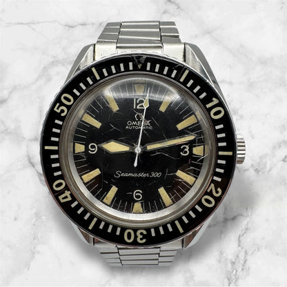 Omega Seamaster 300 Full Steel Yellow Patina Very Rare Original Owner 1960s (Unpolished)