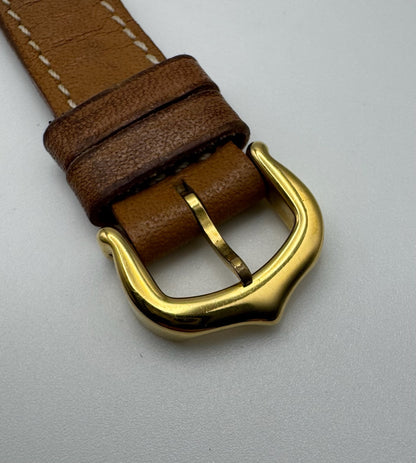 Cartier Tank Vermeil Gold Plated Quartz Champagne Dial 1990