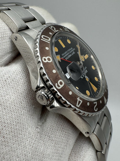 Rolex GMT-Master 1675 Osyter MK4 Pumpkin Patina Brown Insert 1977 (Full-Set/Serviced)