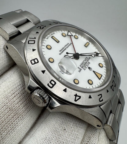 Rolex Explorer II Polar “Chicchi Di Mais” Heavy Patina Original Owner 1991 (Box/Service Papers/Unpolished)