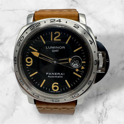 Panerai Luminor GMT PAM23 Automatic 44 A Serial Tritium Dial 1998 (Papers/Unpolished/Serviced)