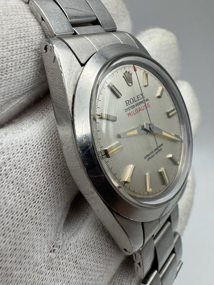 Rolex Milgauss 1019 Full Steel Silver Dial 1970 (Unpolished/Serviced)